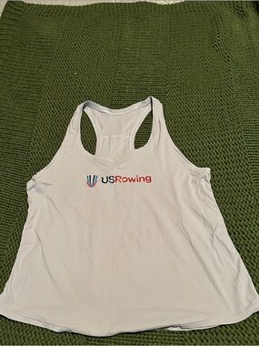 Women's White Racerback Performance Tank